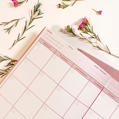 《BY NATURE》 Undated | Schedule book Vol 1. (in old rose)