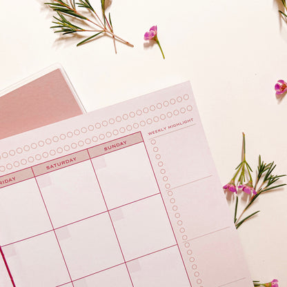 《BY NATURE》 Undated | Schedule book Vol 1. (in old rose)