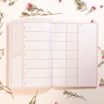 《BY NATURE》 Undated | Schedule book Vol 1. (in old rose)